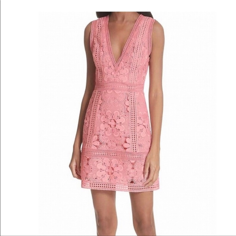 Alice + Olivia Pink Vneck dress